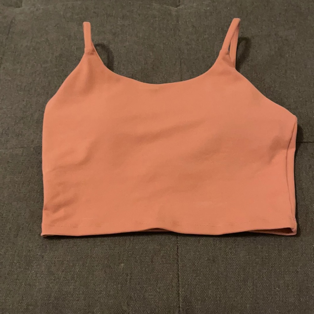 Pink workout crop top